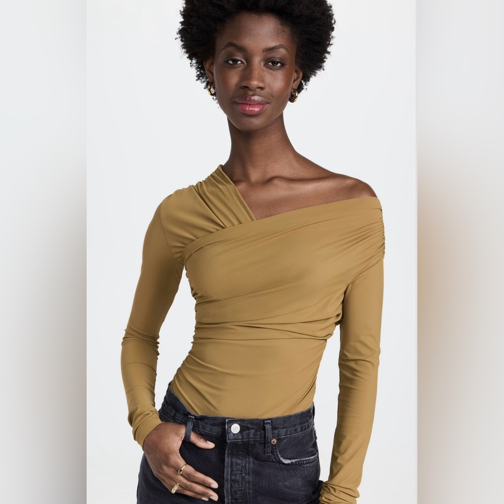 GOLDSIGN Fonteyn Olive Green Bodysuit - Size M